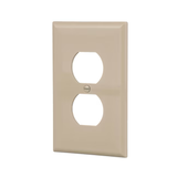 Eaton 1-Gang Midsize Ivory Polycarbonate Indoor Duplex Wall Plate