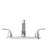Project Source Dover Chrome 2-handle Low-arc Kitchen Faucet (Deck Plate Included)