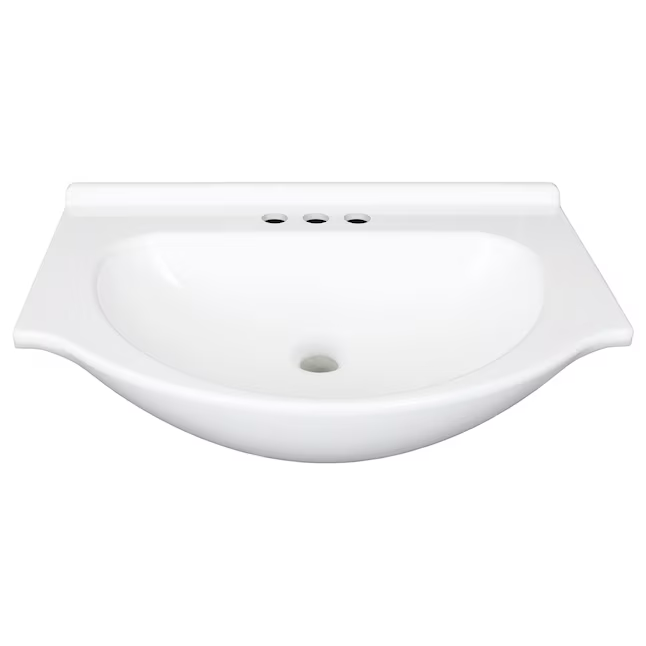 Style Selections Euro tocador de baño con lavabo individual de 24 pulgadas, color espresso, con tapa de mármol blanco cultivado