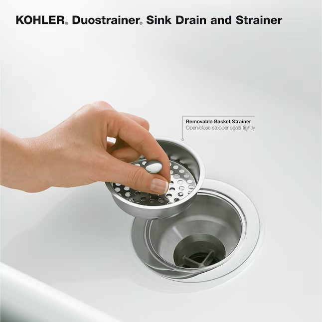 KOHLER Duostrainer 3.5-in Polished Chrome Brass Strainer