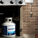 Bernzomatic Refillable/Exchangeable Off-white Steel Propane Tank 20 lbs - Easy Purging and Filling - Overfill Protection Device