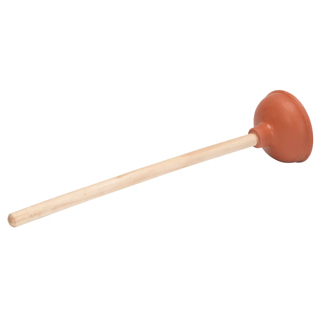 Project Source 5.31-in Red Rubber Plunger with 18-in Handle