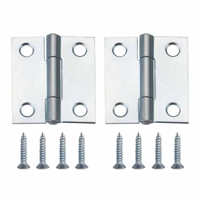 RELIABILT 1-1/2-in H Silver Mortise Interior/Exterior Door Hinge (2-Pack)