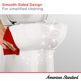 Inodoro de cierre suave WaterSense de 2 piezas con altura de silla alargada, color blanco limpio, American Standard, de 12 pulgadas, empotrable, 1,28 GPF