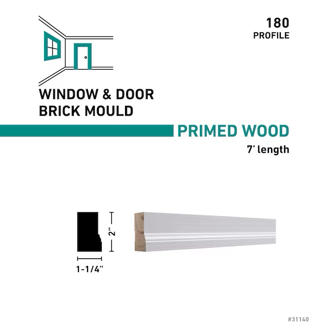 RELIABILT 1-1/4-in x 2-in x 7-ft Primed Pine 180 Brick