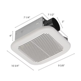 Ventilador de baño blanco Utilitech de 2 sonidos y 70 CFM