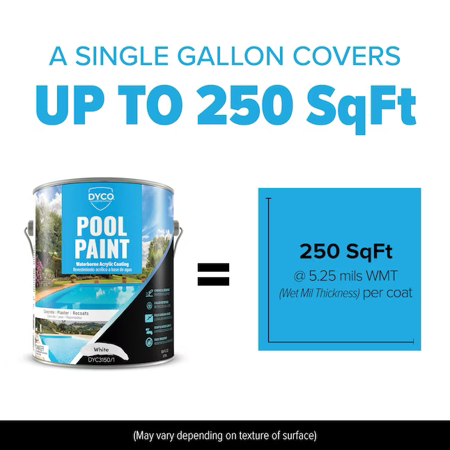 Dyco Paints Pool Paint Semi-gloss Acrylic Coating Water-based Pool Paint (1-Gallon)