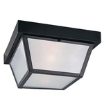Project Source 2-Light 10.37-in Black Indoor/Outdoor Flush Mount Light