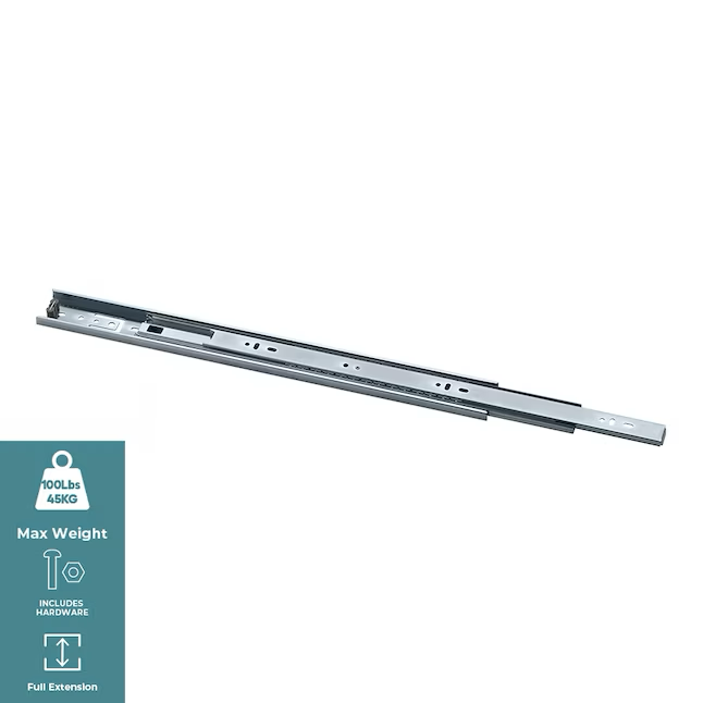 RELIABILT 22-in Side Mount Drawer Slide 100-lb Load Capacity (2-Pieces)