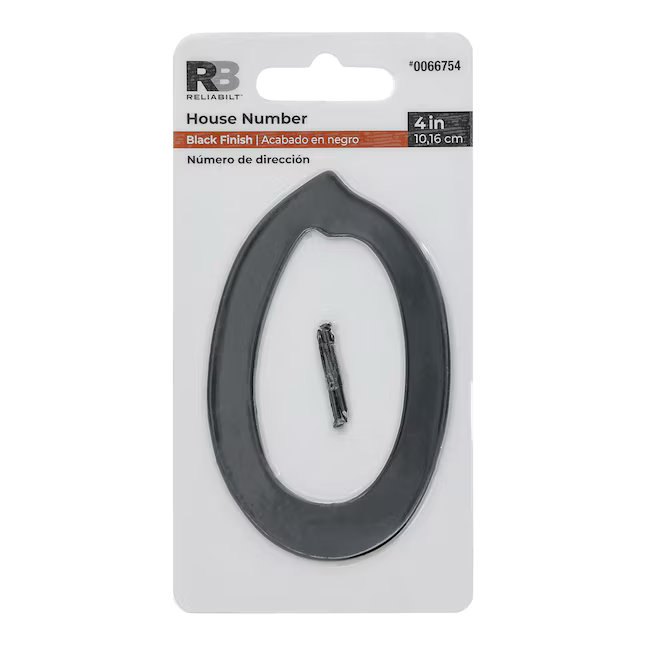 RELIABILT 4-in Black Number