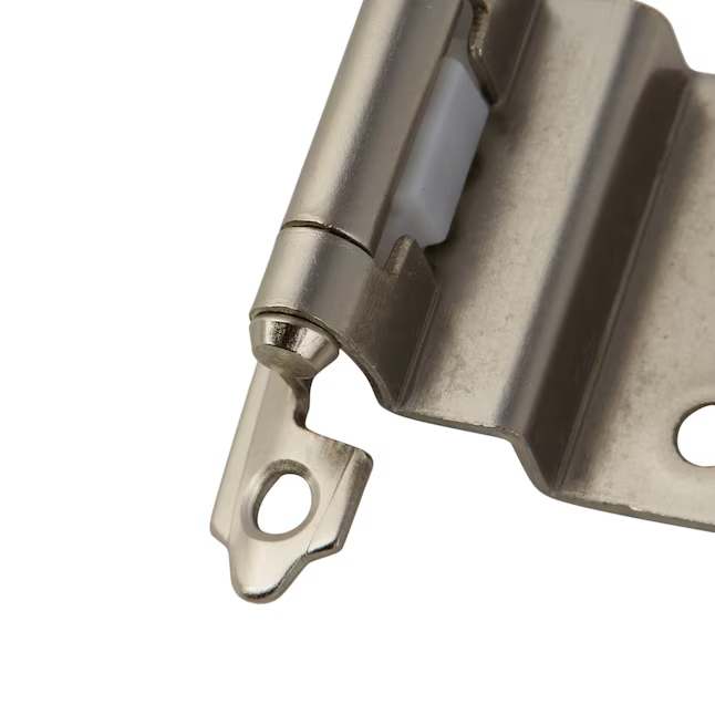 RELIABILT 200-Degree 3/8-in Inset Surface Self-closing Satin Nickel Cabinet Hinge, 1 Pair (2-Pieces)