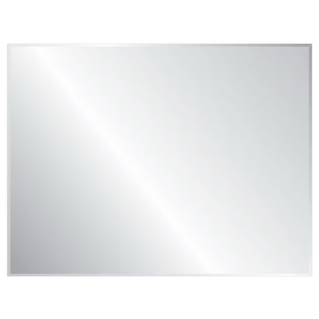 Project Source 36-in W x 48.0-in H Rectangle Silver Beveled Frameless Wall Mirror