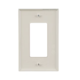 Eaton 1-Gang Midsize Light Almond Polycarbonate Indoor Decorator Wall Plate