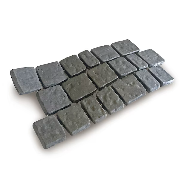 Riccobene Piedra para patio de hormigón de carbón irregular de 23,5 pulgadas de largo x 11,75 pulgadas de ancho x 1 pulgada de alto