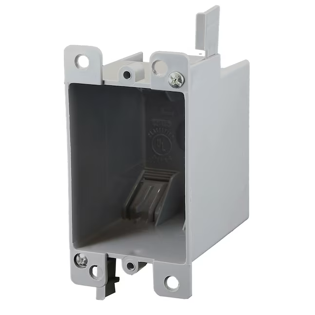 CANTEX Caja eléctrica de interruptor/tomacorriente de trabajo antiguo de PVC de 1 unidad