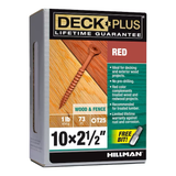 Deck Plus Tornillos para terrazas de madera a madera #10 x 2-1/2 pulgadas (73 por caja)