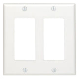 Two Gang DECO Wall Plate – (Standard, White)