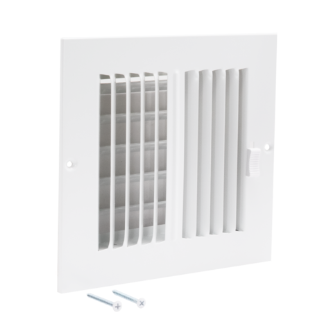 EZ-FLO 6 in. x 6 in. (Duct Size) 2-Way Steel Wall/Ceiling Register White