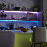 Utilitech - Cinta de luz LED enchufable para debajo del gabinete, 196,8 pulgadas, con control remoto