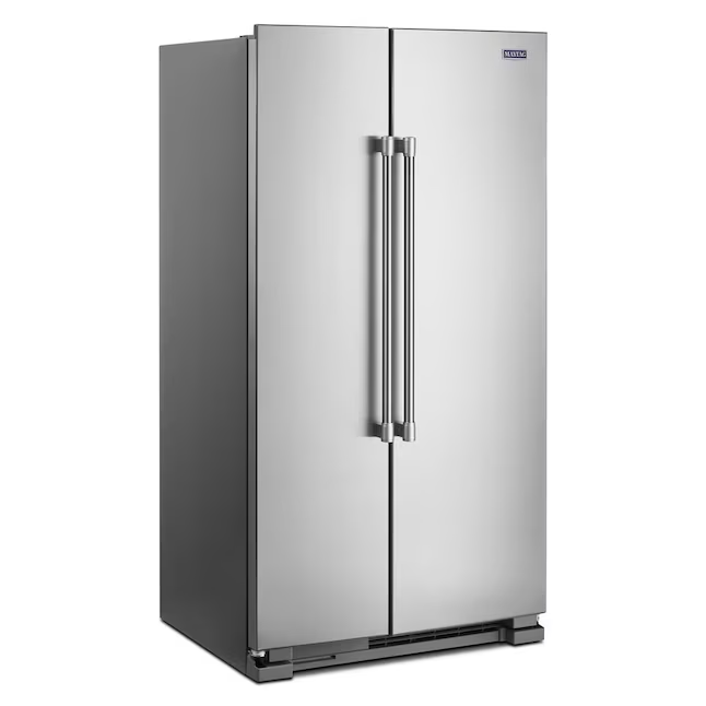 Refrigerador de dos puertas verticales Maytag de 24,9 pies cúbicos (acero inoxidable resistente a huellas dactilares)