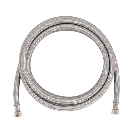 Eastman 6-ft 3/8 In-in Compression Inlet x 3/8 In-in Compression Outlet Braided Stainless Steel Dishwasher Connector