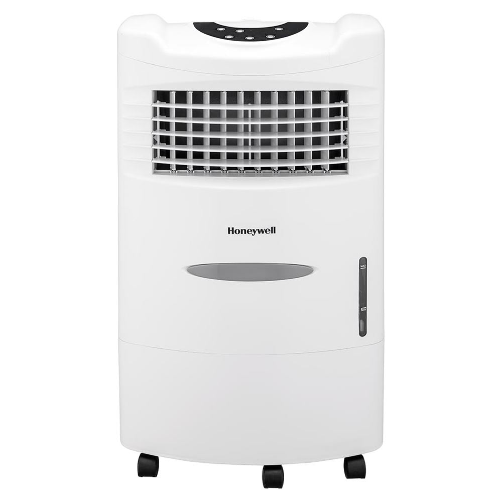 Honeywell CL201AEWW Enfriador de aire evaporativo con control remoto, 470 CFM - Tanque de 5.3 galones (Blanco)