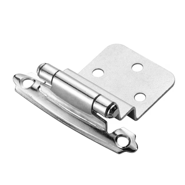 RELIABILT 200-Degree 3/8-in Inset Surface Self-closing Chrome Plated Cabinet Hinge, 1 Pair (2-Pieces)