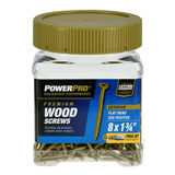 Power Pro #8 x 1-3/4-in Epoxy Exterior Wood Screws (525-Per Box)
