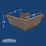 Amerimax 5-in x 7.5-in Brown K Style Gutter Outside Corner