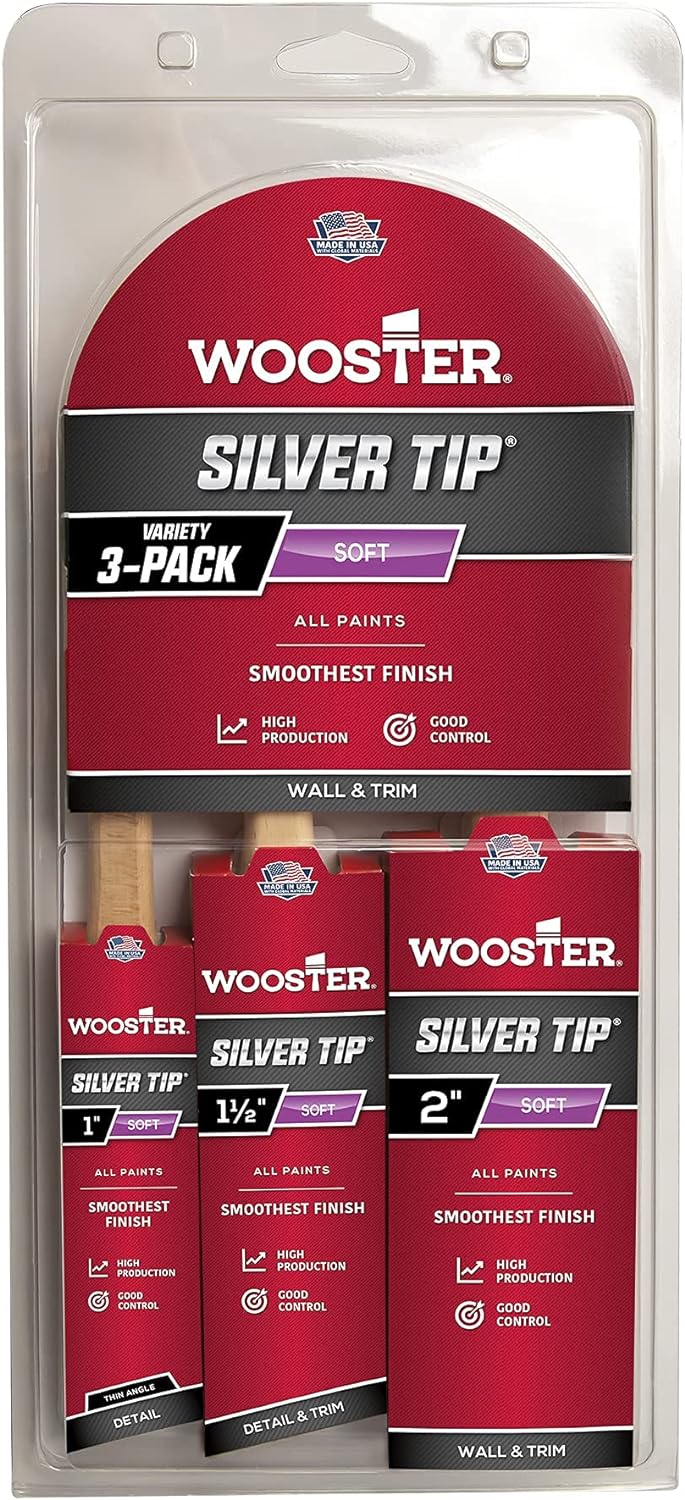Wooster Brush Silver Tip Variety Pack