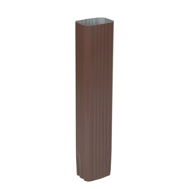 Amerimax Aluminum 120-in Brown Downspout
