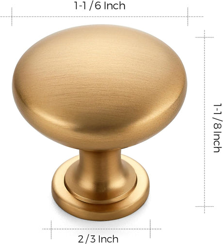 SABER SELECT Champagne Copper Round Cabinet Knobs (5-Pack)