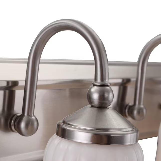 Project Source Shaker Park 24.02-in 3-Light Brushed Nickel Traditional Vanity Light Bar