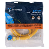 Eastman Conector de gas de acero inoxidable con entrada Mip de 48 pulgadas y 1/2 pulgadas x salida Mip de 1/2 pulgadas 