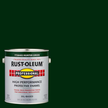 Pintura interior/exterior a base de aceite de esmalte verde brillante profesional Rust-Oleum (1 galón)
