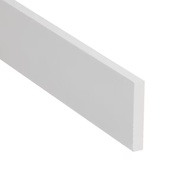 Royal Building Products Divisor de celosía de PVC blanco de 1/4 pulg. x 1-1/2 pulg. x 8 pies