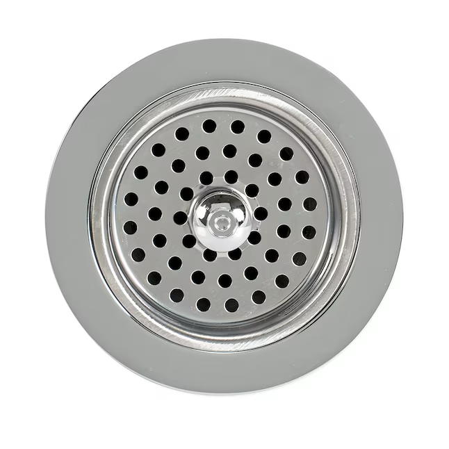 Eastman 4-in Polished Chrome Brass Rust Resistant Strainer with Lock Mount Included