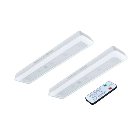 Ecolight 2-Pack 9-in Battery LED Under Cabinet Light Bar Light with Remote