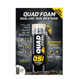 OSI Quad 16 oz Straw Indoor/Outdoor Spray Foam Insulation