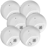 First Alert BRK 10-Year Battery 6-Pack Hardwired Combination Smoke and Carbon Monoxide Detector