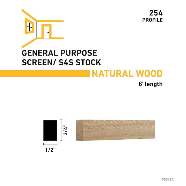 RELIABILT 3/4-in x 8-ft Pine Unfinished Square Moulding