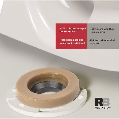 RELIABILT Jumbo Reinforced 4.9-in Brown Wax Jumbo Toilet Wax Ring