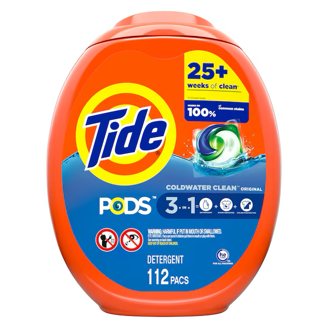 Detergente para ropa Tide Pods Original HE (112 unidades)
