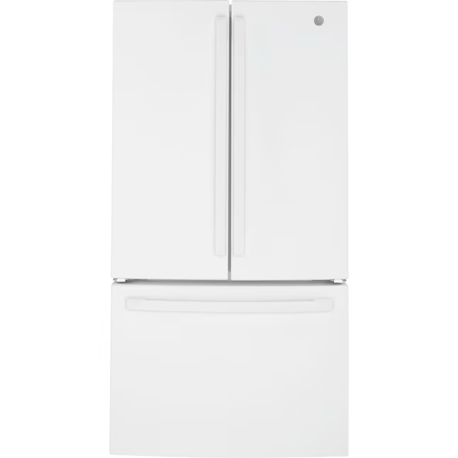 GE 27-cu ft French Door Refrigerator with Ice Maker and Water dispenser (White) ENERGY STAR