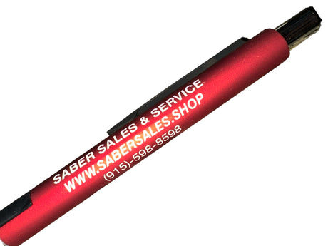 Bolígrafo de tinta negra roja Sabre Sales