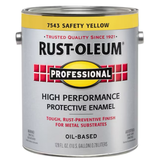 Rust-Oleum Pintura de esmalte industrial a base de aceite para interiores y exteriores, color amarillo brillante, profesional, de seguridad (1 galón)
