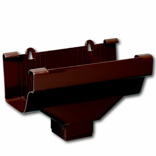 Amerimax 4.5-in x 6.25-in Brown K Style Gutter End with Drop