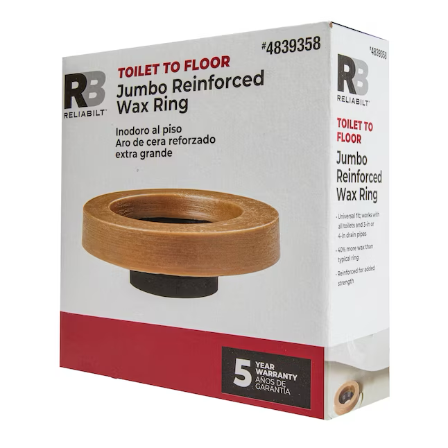 RELIABILT Jumbo Reinforced 4.9-in Brown Wax Jumbo Toilet Wax Ring
