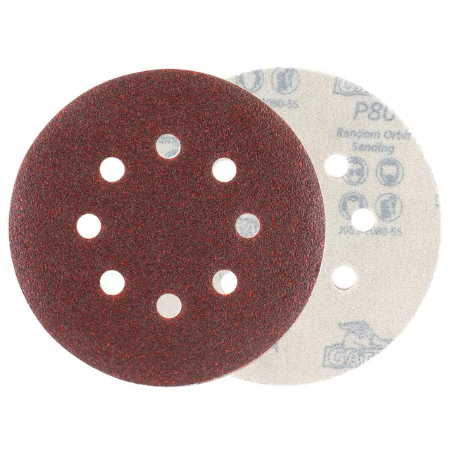 Gator Papel de lija de disco de grano 80 de óxido de aluminio de 50 piezas