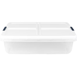 Project Source Medium 8.5-Gallons (34-Quart) Clear, White Tote with Latching Lid